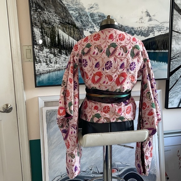 HANDCRAFTED Handmade kimono top jacket by me created from a kimono pattern based - Picture 4 of 11